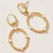 Spartina Cristal Oval Drop Earrings - White Opal - Spartina