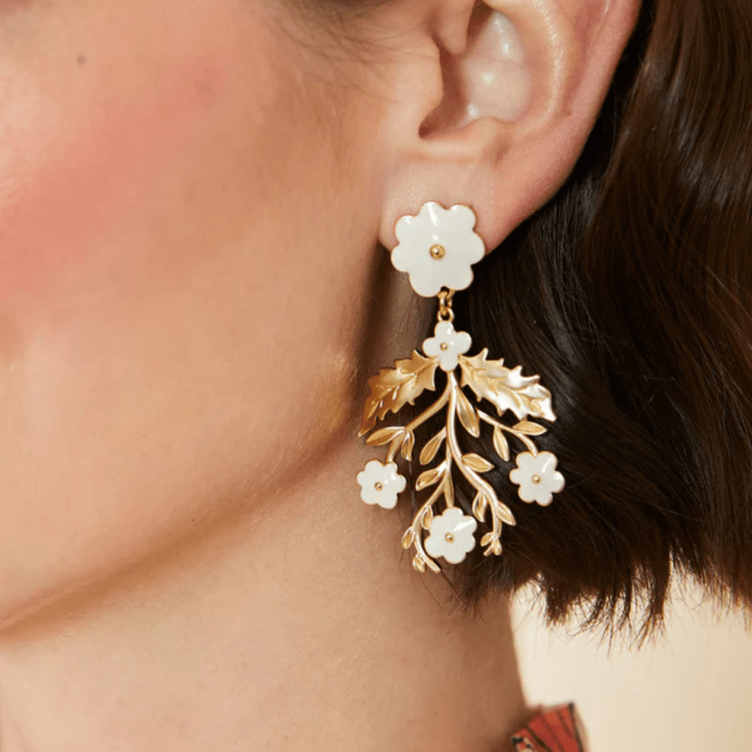 Spartina Delphinium Earrings - Cream - Spartina