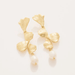 Spartina Ginko Leaf Dangle Earrings - Pearl - Spartina