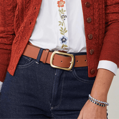 Spartina Leather Belt Saddle Brown - XL - Spartina