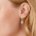 Spartina Maera Drop Hoop Earrings - Amazonite - Spartina