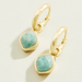 Spartina Maera Drop Hoop Earrings - Amazonite - Spartina