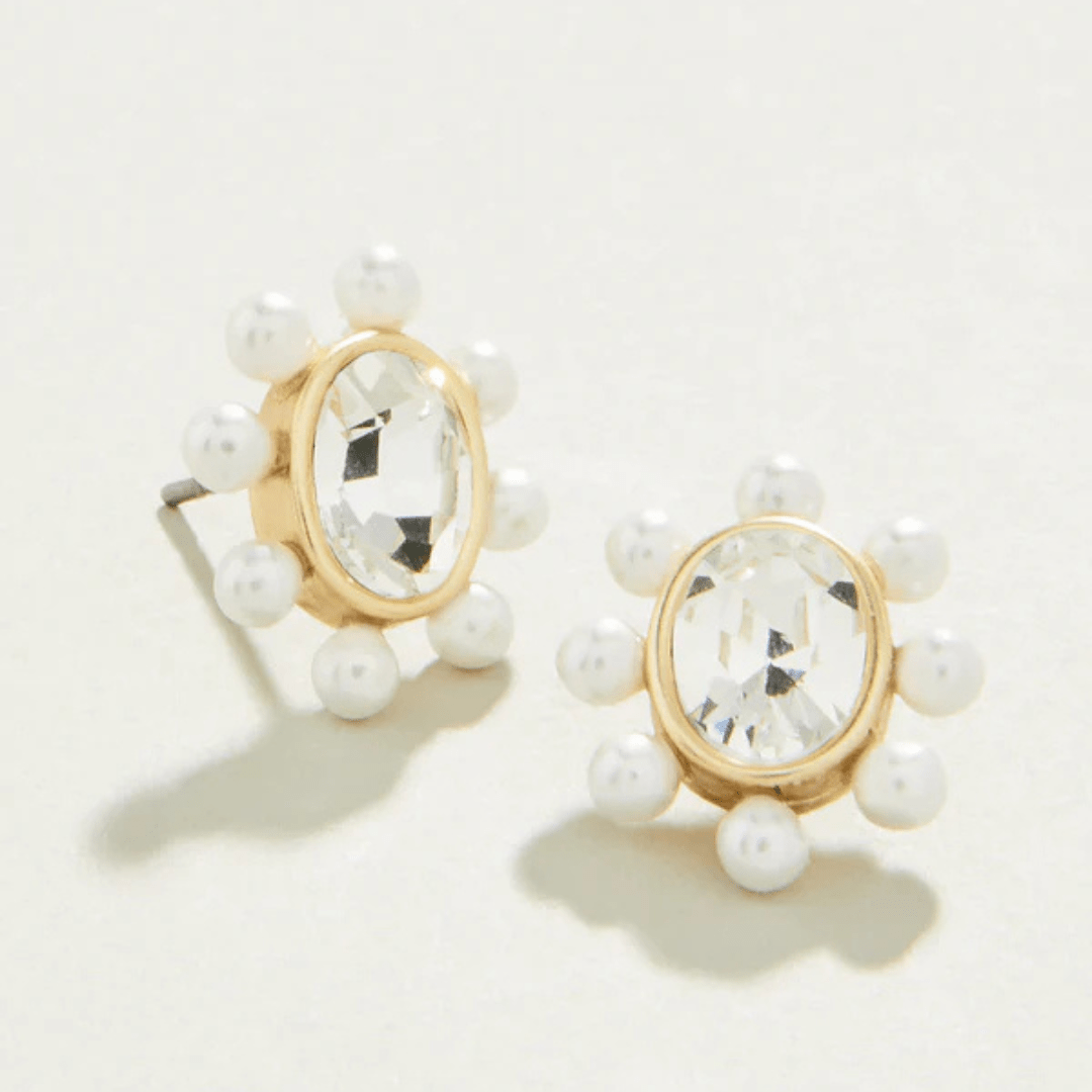 Spartina Queen Stud Earrings - Crystal - Spartina