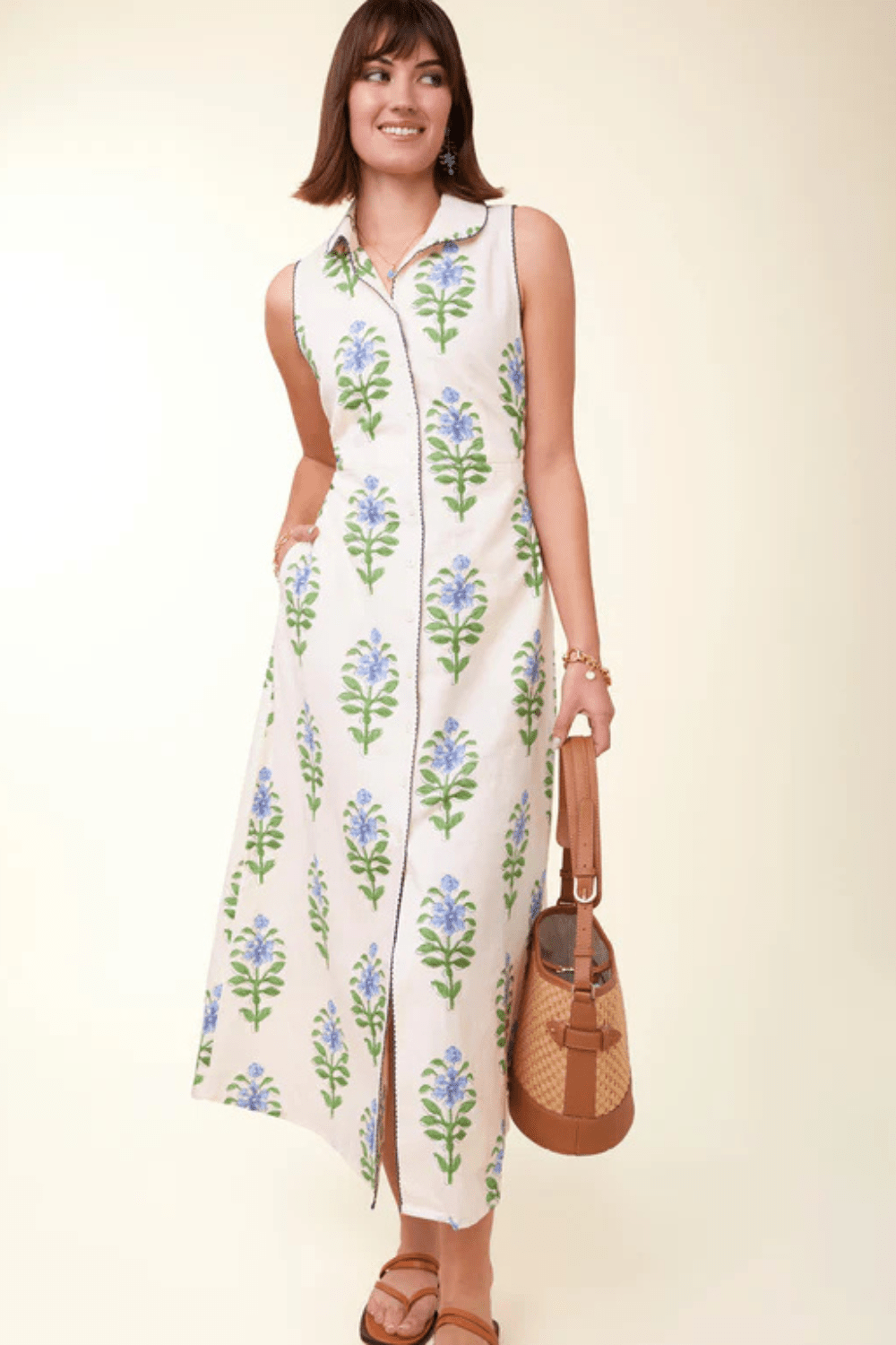 Spartina Renee Midi Dress - Ogeechee Delphinium - Spartina