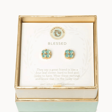Spartina Sea La Vie Blessed Stud Earrings Seafoam - Spartina