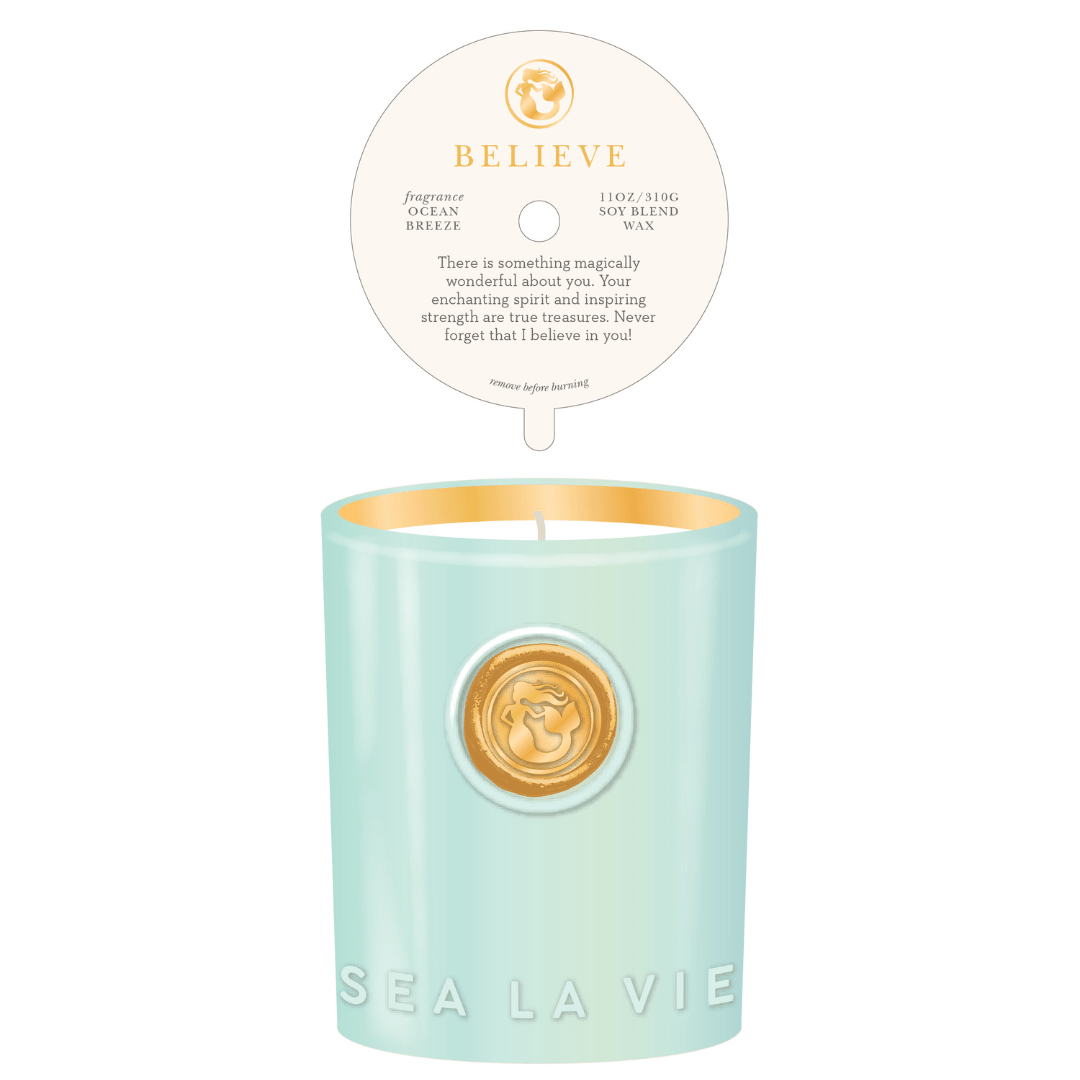 Spartina Sea La Vie Candle - Believe/Mermaid - Spartina