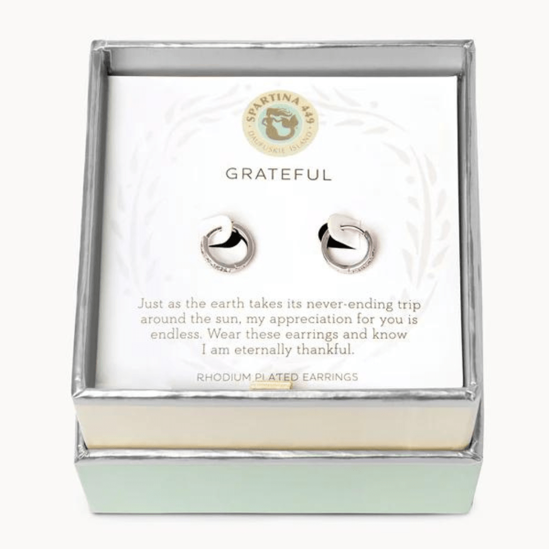 Spartina Sea La Vie Grateful Hoop Earrings - Spartina