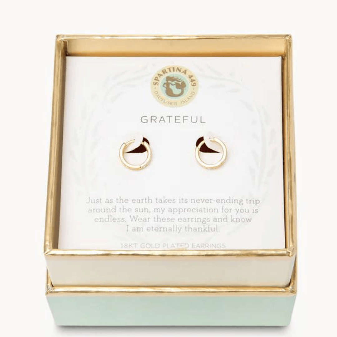 Spartina Sea La Vie Grateful Hoop Earrings - Spartina