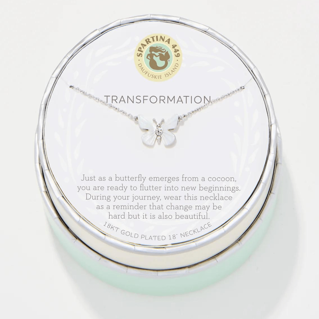 Spartina Sea La Vie Mother - of - Pearl Butterfly Necklace - Spartina