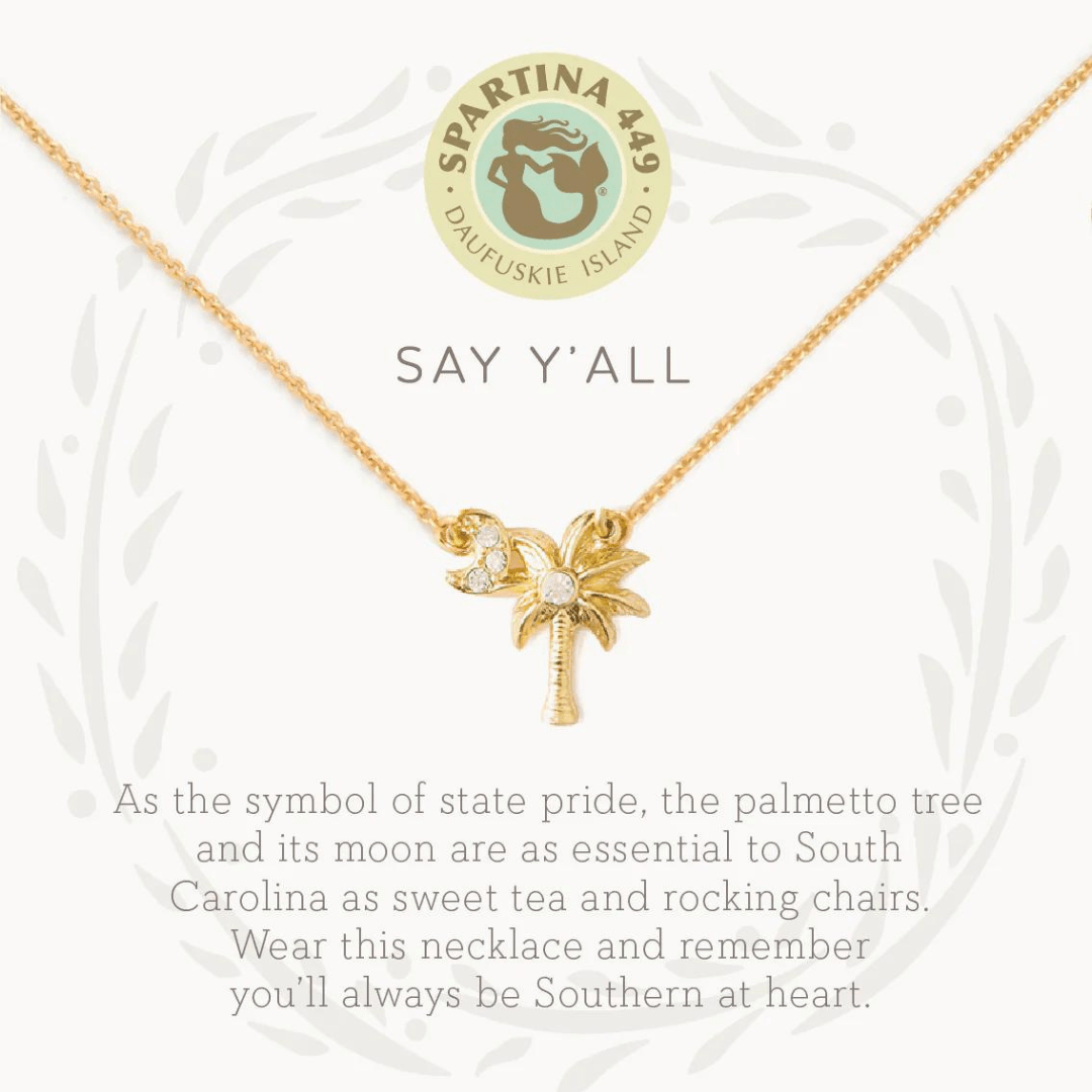 Spartina Sea La Vie Palmetto Tree Necklace - Spartina