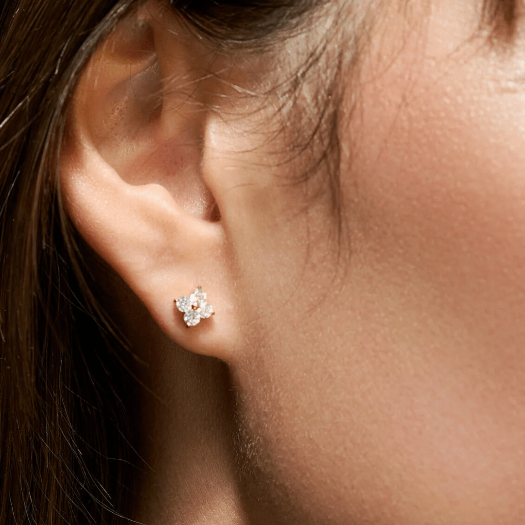 Spartina Sparkly Clover Stud Earrings Set - Spartina