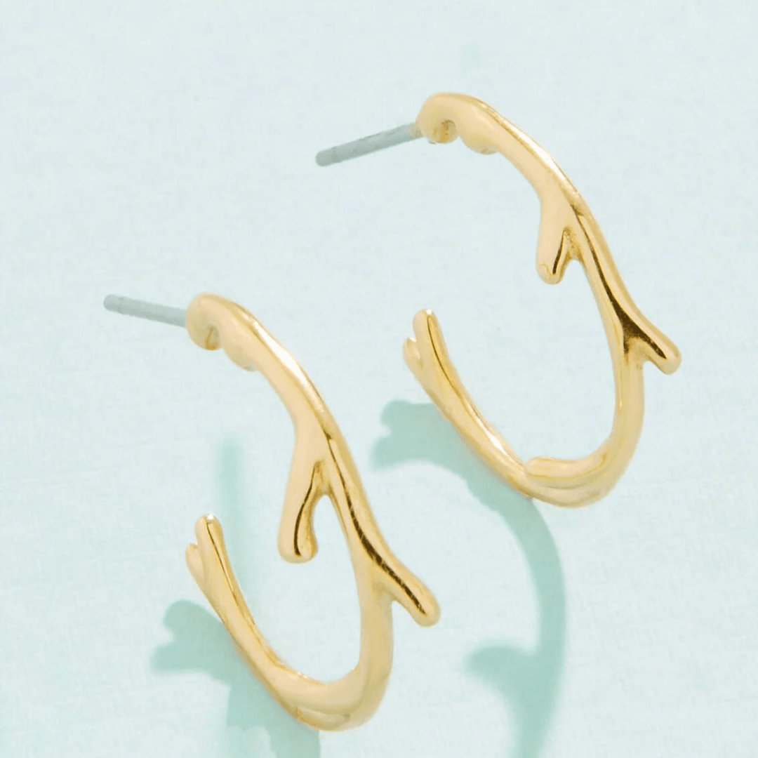 Spartina Splash Sea Coral Hoop Earrings - Spartina