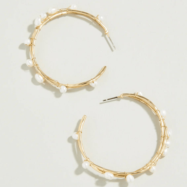 Spartina Swell Pearl Hoop Earrings - Spartina