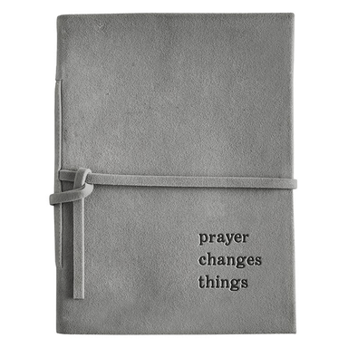Suede Journal - Prayer Changes Things - Santa Barbara Design Studio