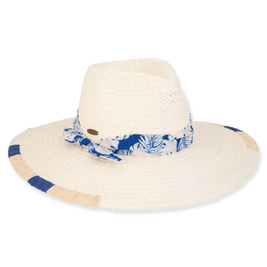 Sun 'n' Sand Ivory Paperbraid Pinched Floppy Hat - Brim 4" - Sun 'N' Sand Accessories