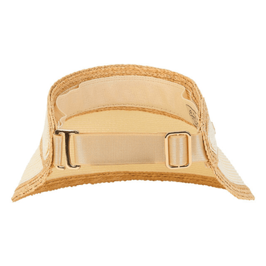 Sun 'n' Sand Ivory Raffia/Paperbraid Visor - Brim 4.5" - Sun 'N' Sand Accessories