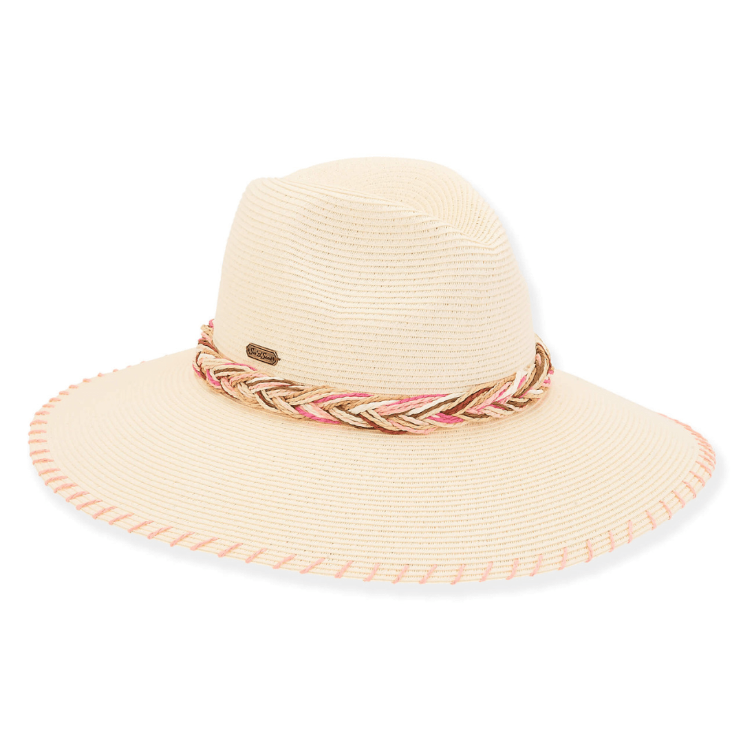 Sun 'n' Sand Pink Paperbraid Safari Hat - Brim 4" - Sun 'N' Sand Accessories