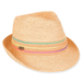Sun 'n' Sand Tan Paper Straw Fedora - Brim 2" - Sun 'N' Sand Accessories