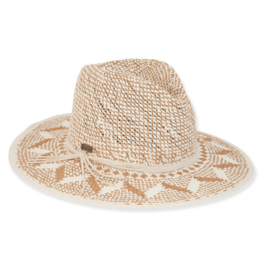 Sun 'n' Sand Tan Paper Straw Safari Hat - Brim 3.5" - Sun 'N' Sand Accessories