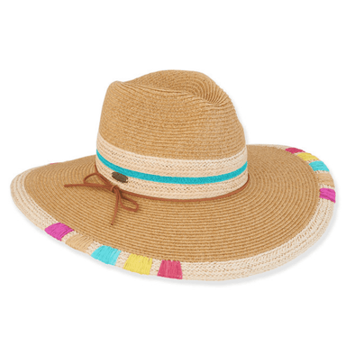 Sun 'n' Sand Tan Paperbrim Safari Hat - Brim 4" - Sun 'N' Sand Accessories