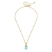 Susan Shaw Gigi Gold Dainty Drop necklace - Aqua - Susan Shaw