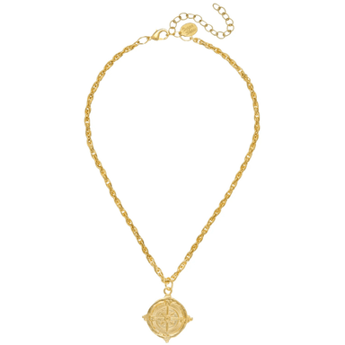 Susan Shaw Gold Compass Rope Necklace - Susan Shaw