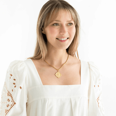 Susan Shaw Gold Compass Rope Necklace - Susan Shaw