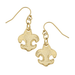 Susan Shaw Gold Fleur De Lis Earrings - Susan Shaw