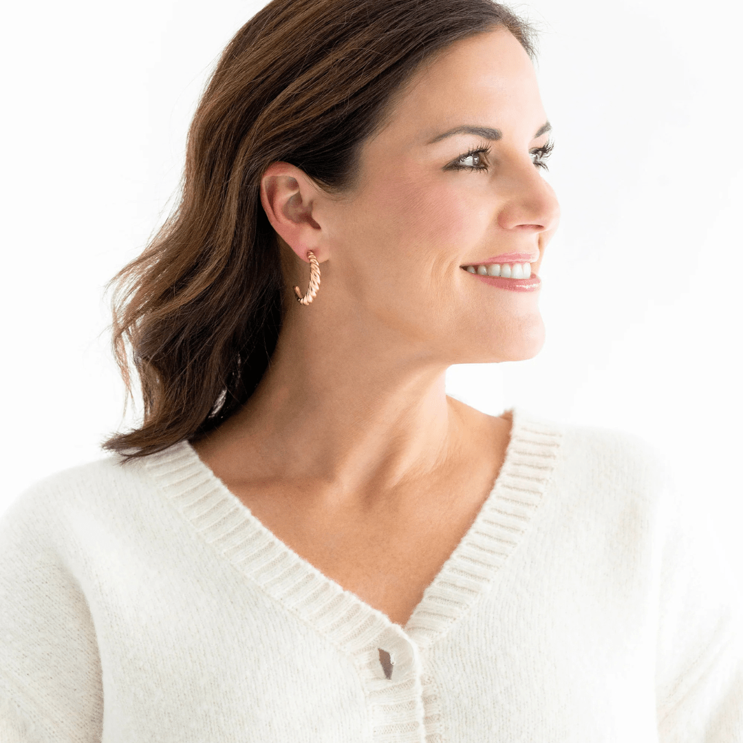 Susan Shaw Gold Large Shrimp Hoop Earrings - Susan Shaw