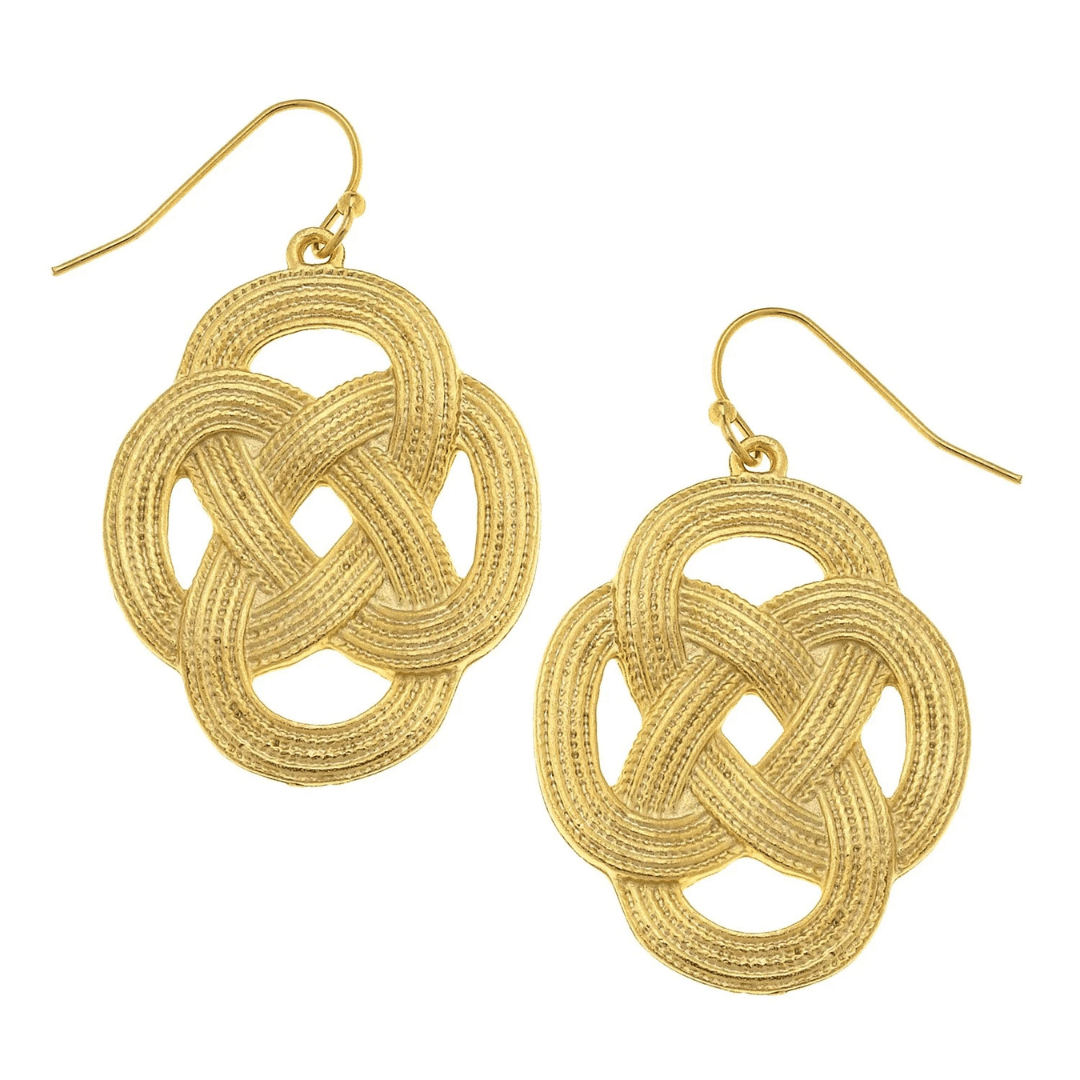 Susan Shaw Gold Love Knot Earrings - Susan Shaw