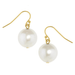 Susan Shaw Gold Pearl Drop Earrings - Susan Shaw