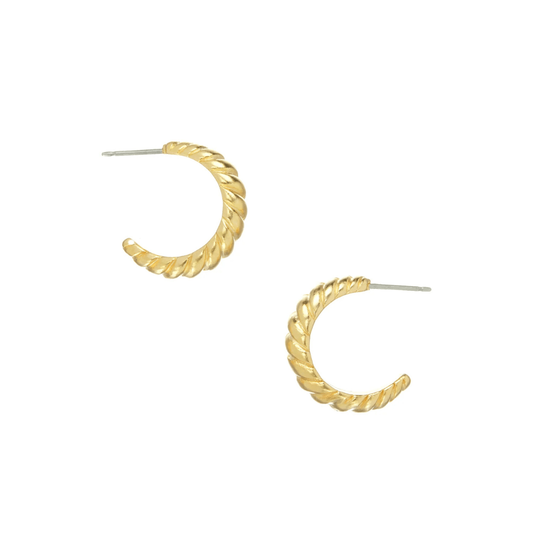 Susan Shaw Gold Small Shrimp Hoop Earrings - Susan Shaw