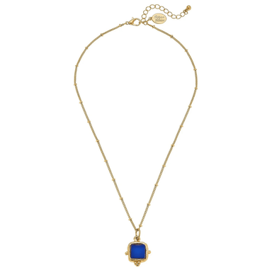 Susan Shaw Gold Square Necklace - Susan Shaw