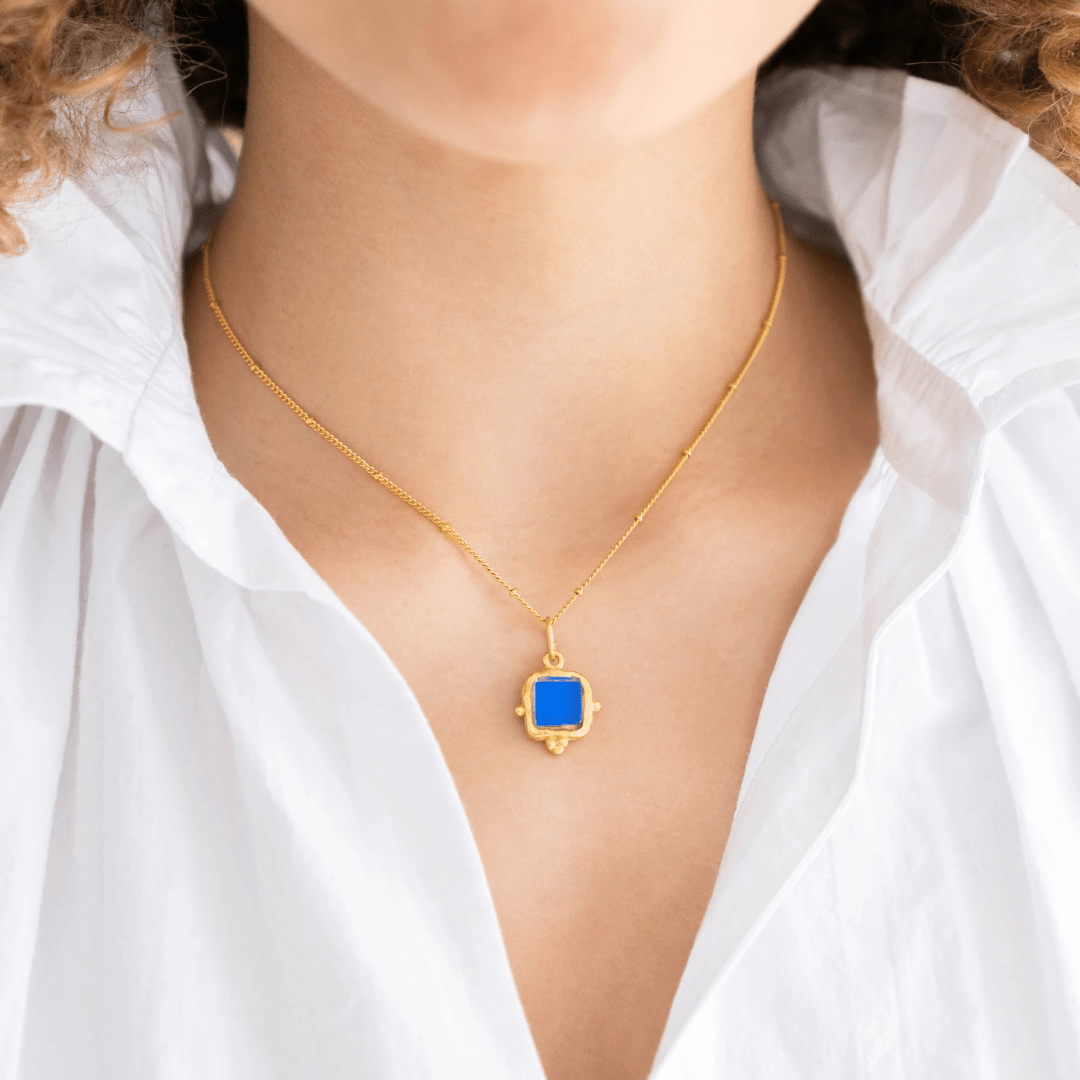 Susan Shaw Gold Square Necklace - Susan Shaw