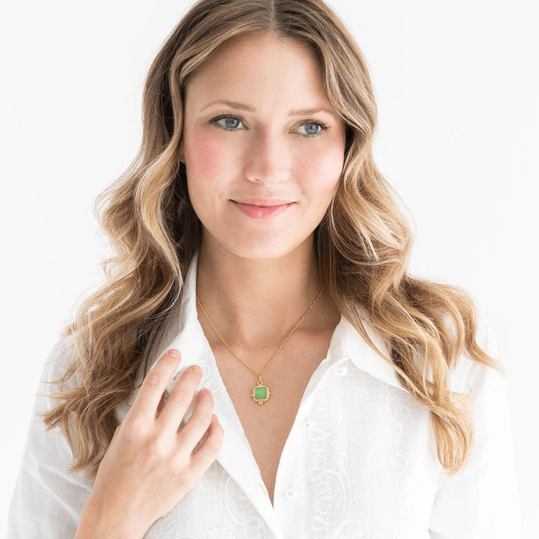 Susan Shaw Gold Square Necklace - Susan Shaw