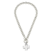 Susan Shaw Handcast Silver Cross Toggle Necklace - Susan Shaw