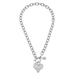 Susan Shaw Handcast Silver Heart Toggle Necklace - Susan Shaw