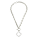 Susan Shaw Handcast Silver Open Clover Toggle Necklace - Susan Shaw