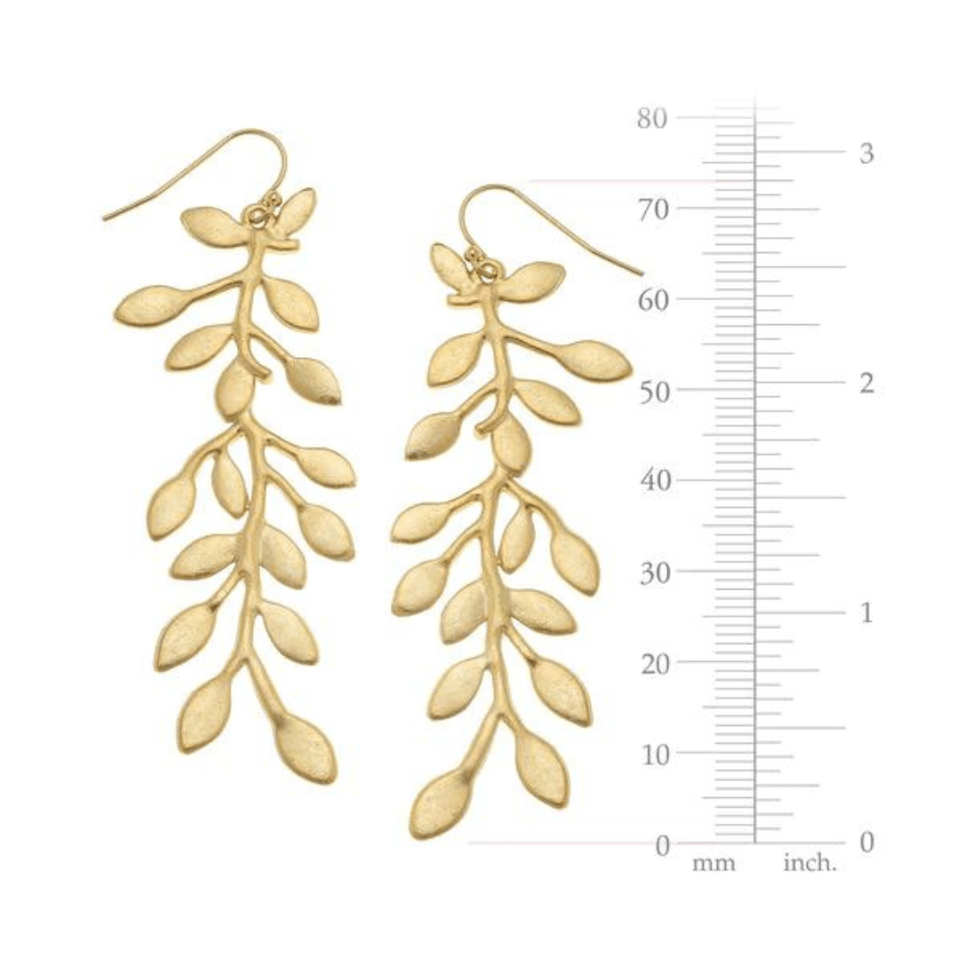 Susan Shaw Handcast Vine Earrings - Susan Shaw