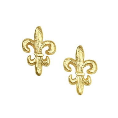 Susan Shaw Mini Fleur de Lis Studs - Gold - Susan Shaw