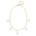 Susan Shaw Paperclip Necklace w/ Pearl - Susan Shaw