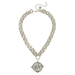 Susan Shaw Silver Double Chain Bee w/ Dot Necklace - Susan Shaw