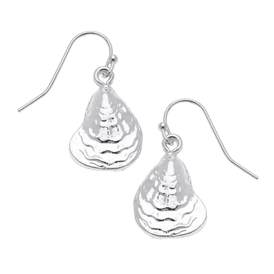 Susan Shaw Silver Oyster Earrings - Susan Shaw