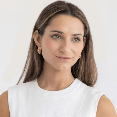 Susan Shaw Small Hoops w/ Center Balls Earrings - Susan Shaw