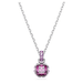 Swarovski Birthstone Square Pendant - Silver - Swarovski