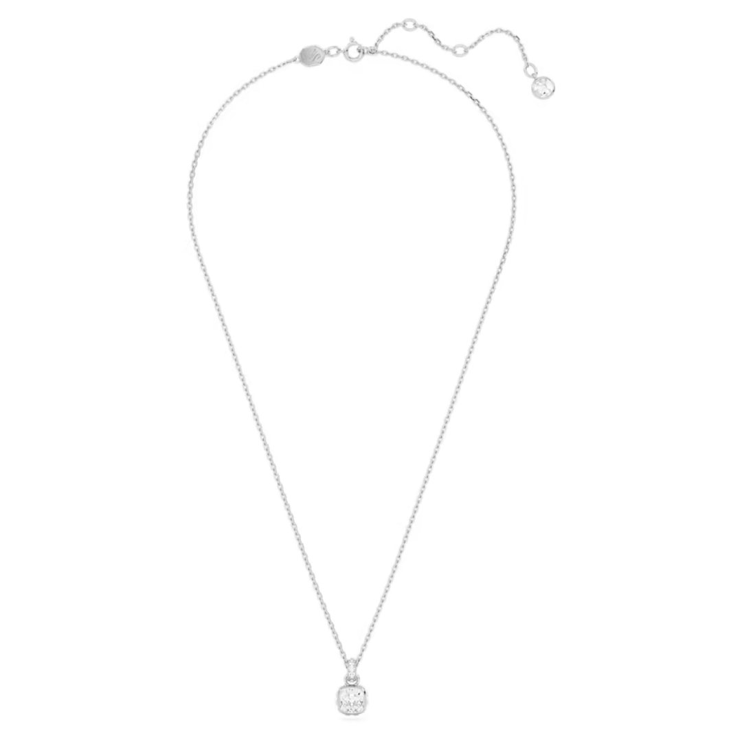 Swarovski Birthstone Square Pendant - Silver - Swarovski