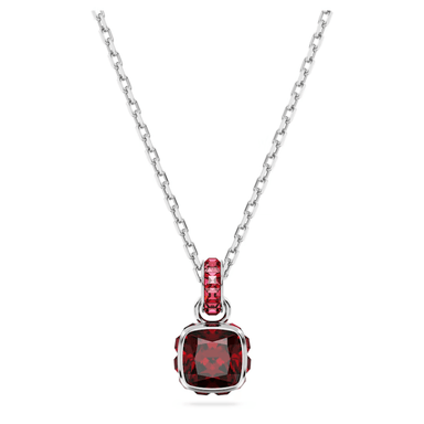 Swarovski Birthstone Square Pendant - Silver - Swarovski