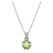 Swarovski Birthstone Square Pendant - Silver - Swarovski