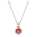 Swarovski Birthstone Square Pendant - Silver - Swarovski