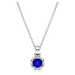 Swarovski Birthstone Square Pendant - Silver - Swarovski